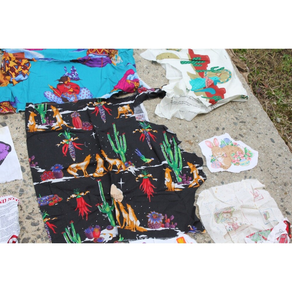 Vintage Fall Halloween Autumn HUGE LOT Bundle Quilt Sew Crafts Fabric Cotton - Picture 6 of 16